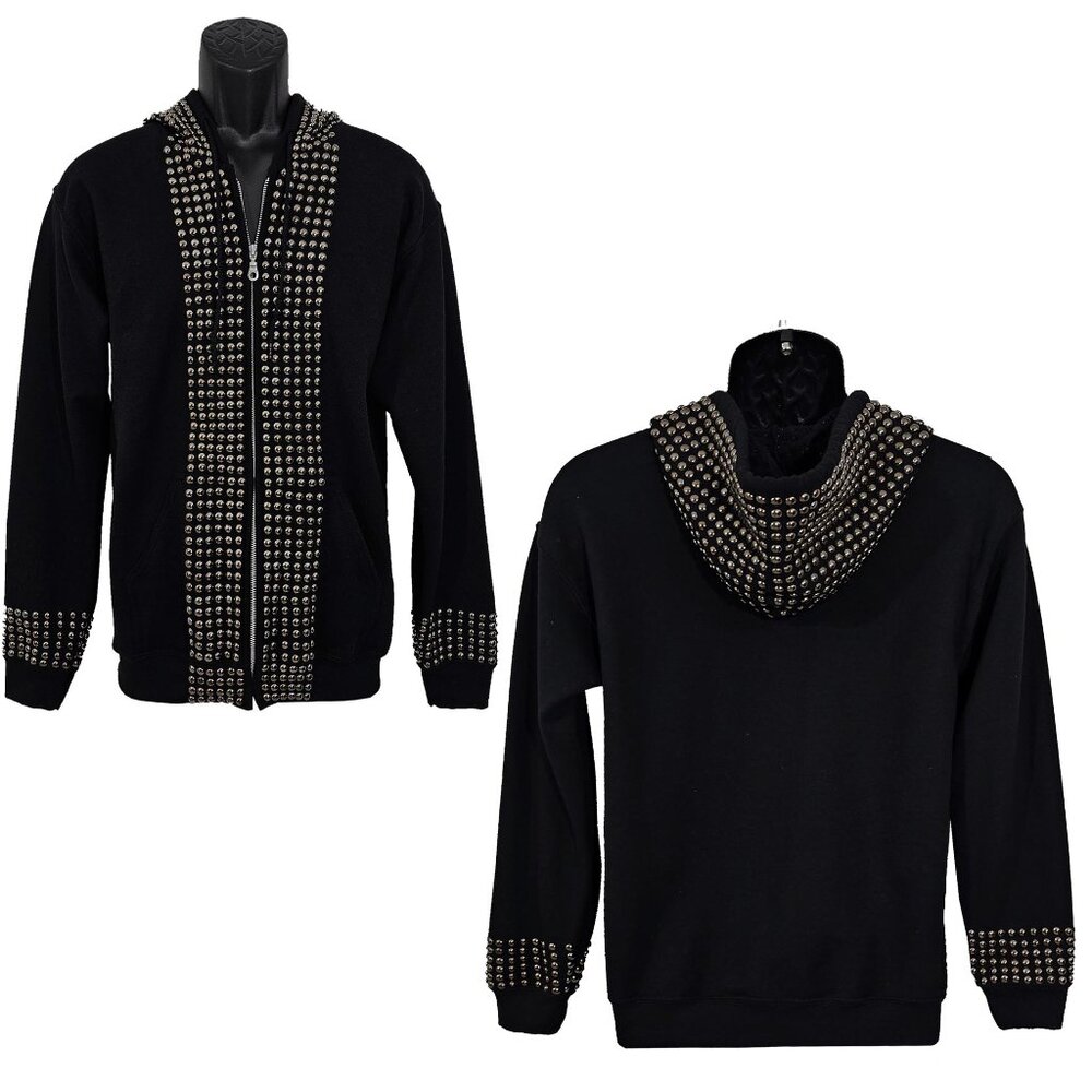 Rockstar Glitz Studded Unisex Black Hoodie